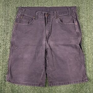 Dickies Men's Relaxed Fit Black Mechanic Cargo Duck Canvas Shorts 32X11 Y2K